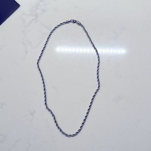 20 inch white gold rope chain from Gld.